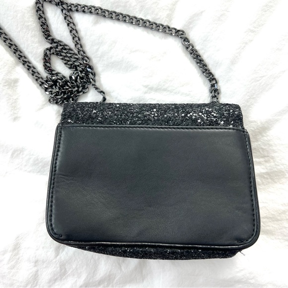 Zadig & Voltaire Love Black Glitter Chain Strap Bag - Picture 4 of 14
